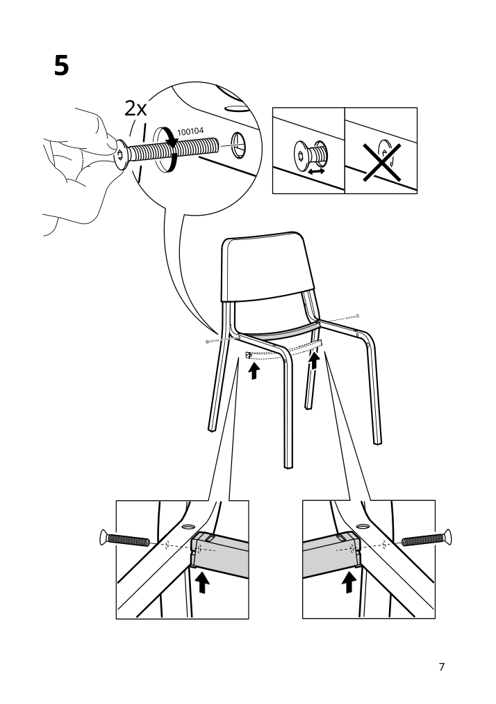 Assembly instructions for IKEA Teodores chair black | Page 7 - IKEA TEODORES chair 205.306.21