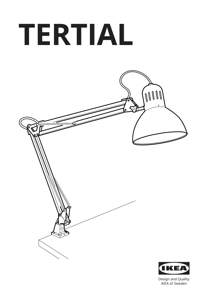 Assembly instructions for IKEA Tertial work lamp light blue | Page 1 - IKEA TERTIAL work lamp 205.042.88