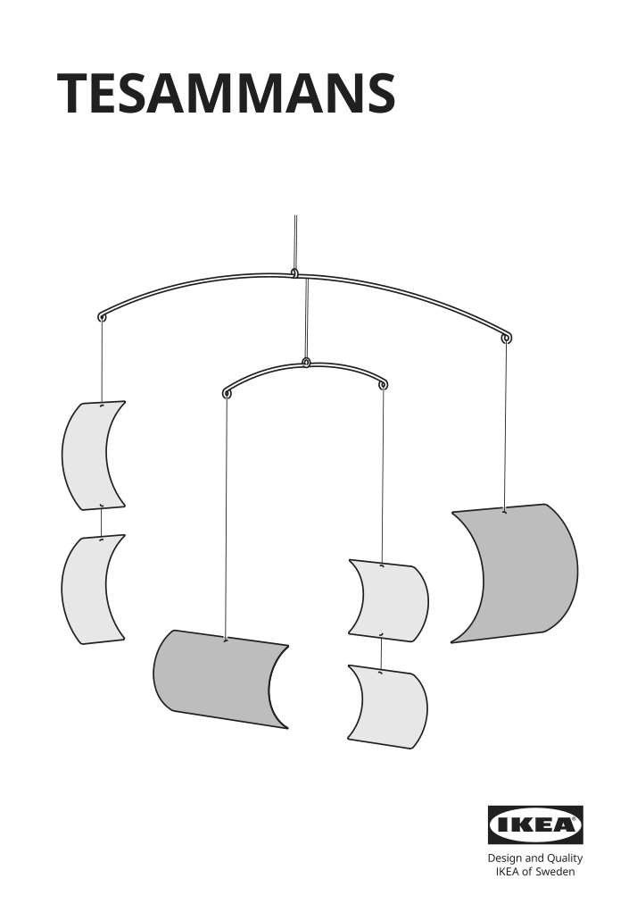 Assembly instructions for IKEA Tesammans hanging decoration multicolor | Page 1 - IKEA TESAMMANS hanging decoration 705.689.75