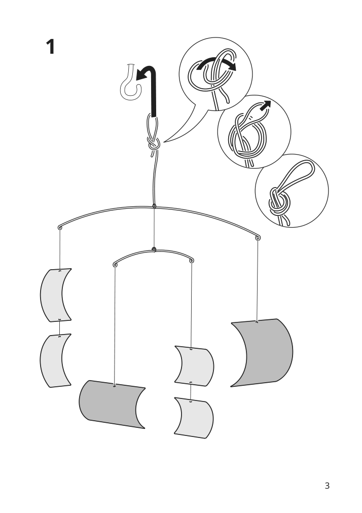 Assembly instructions for IKEA Tesammans hanging decoration multicolor | Page 3 - IKEA TESAMMANS hanging decoration 705.689.75