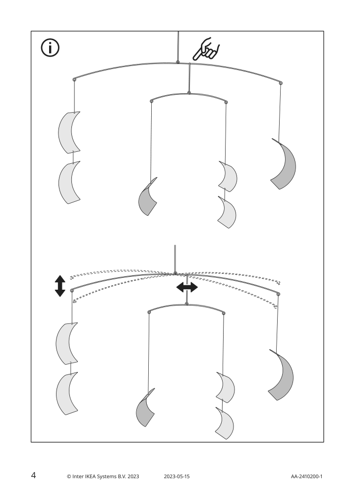 Assembly instructions for IKEA Tesammans hanging decoration multicolor | Page 4 - IKEA TESAMMANS hanging decoration 705.689.75