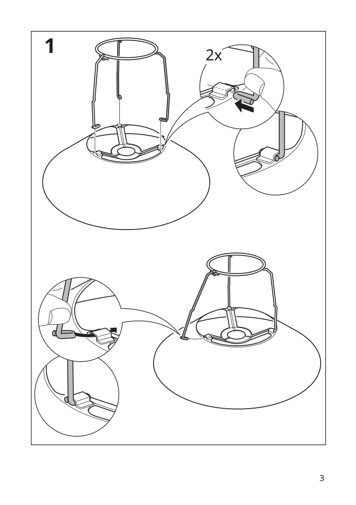 Assembly instructions for IKEA Tesammans lamp shade multicolor | Page 3 - IKEA TESAMMANS lamp shade 705.517.67