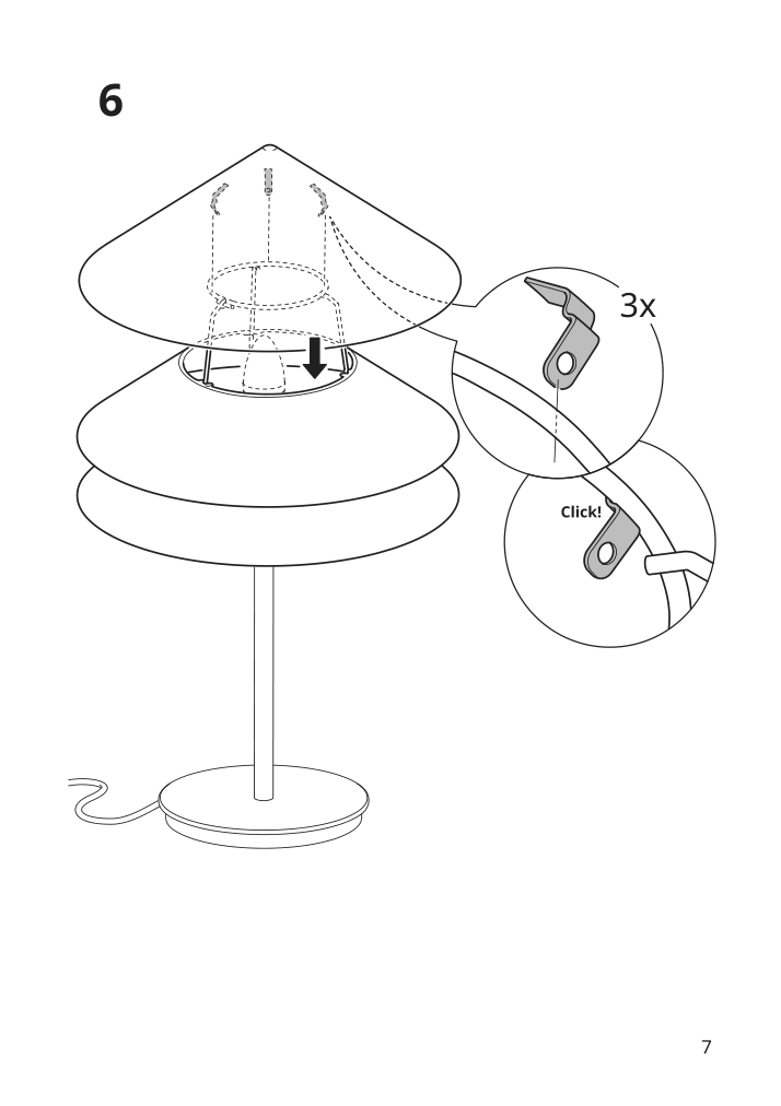 Assembly instructions for IKEA Tesammans lamp shade multicolor | Page 7 - IKEA TESAMMANS lamp shade 705.517.67