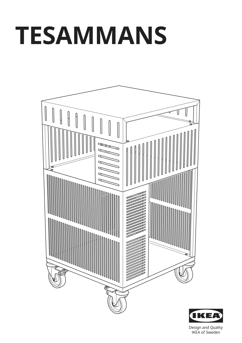 Assembly instructions for IKEA Tesammans storage unit on casters multicolor | Page 1 - IKEA TESAMMANS storage unit on casters 905.517.66