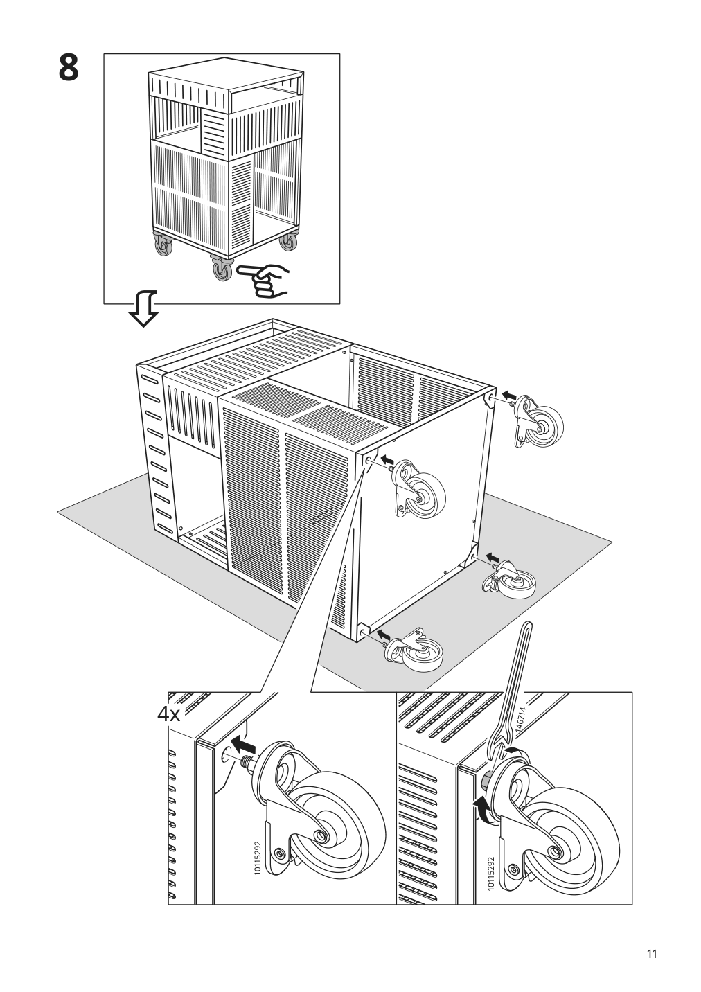 Assembly instructions for IKEA Tesammans storage unit on casters multicolor | Page 11 - IKEA TESAMMANS storage unit on casters 905.517.66