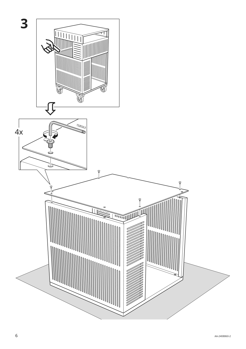 Assembly instructions for IKEA Tesammans storage unit on casters multicolor | Page 6 - IKEA TESAMMANS storage unit on casters 905.517.66