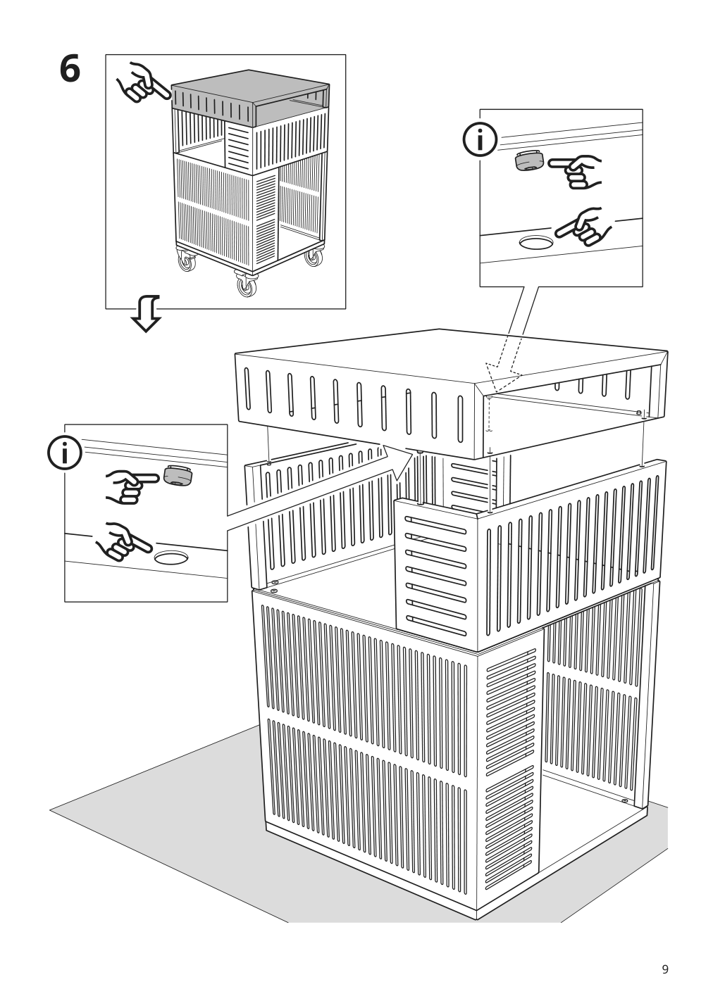 Assembly instructions for IKEA Tesammans storage unit on casters multicolor | Page 9 - IKEA TESAMMANS storage unit on casters 905.517.66