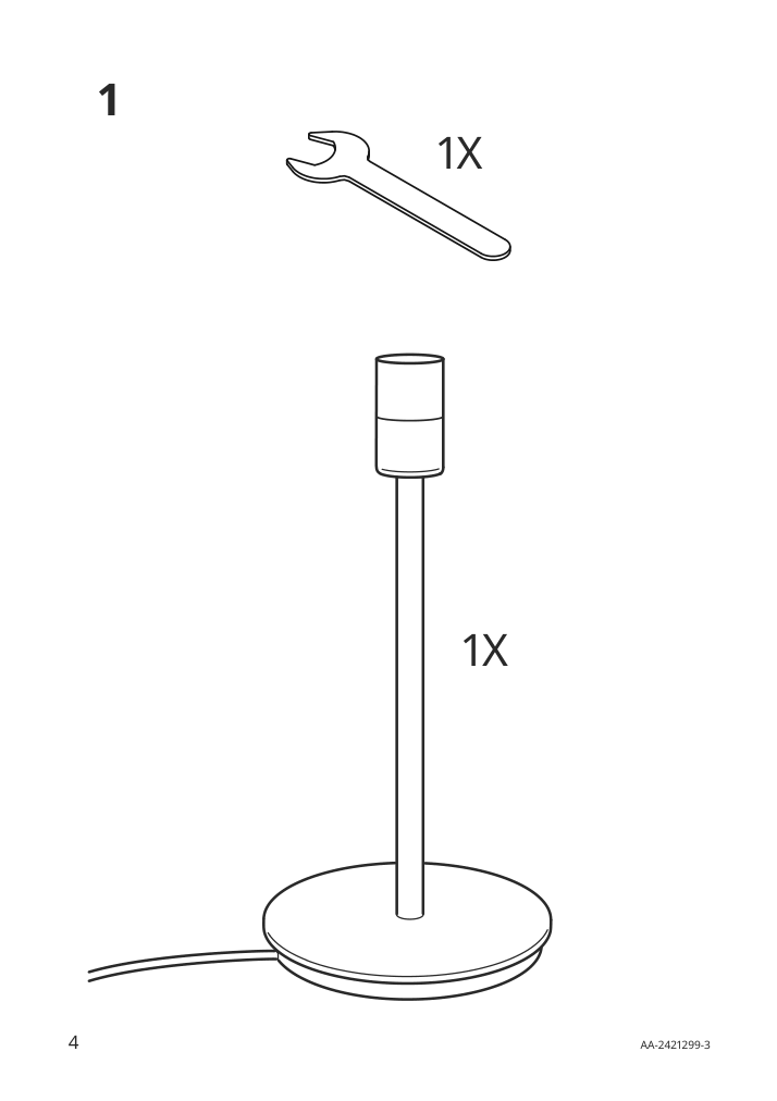 Assembly instructions for IKEA Tesammans table lamp base purple | Page 4 - IKEA TESAMMANS table lamp base 405.689.72