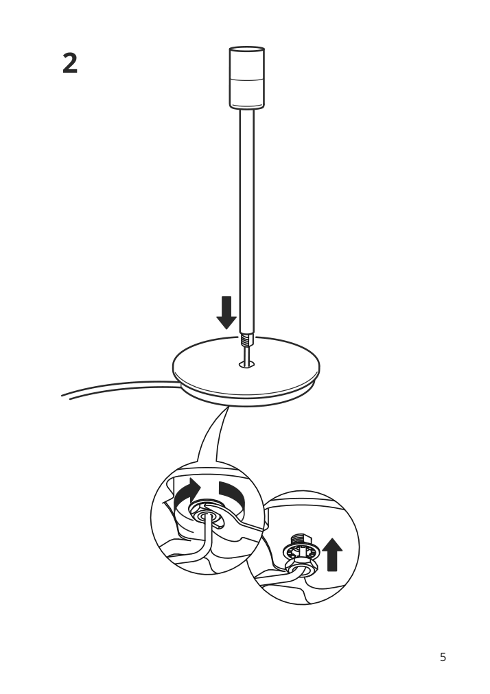 Assembly instructions for IKEA Tesammans table lamp base purple | Page 5 - IKEA TESAMMANS table lamp base 405.689.72