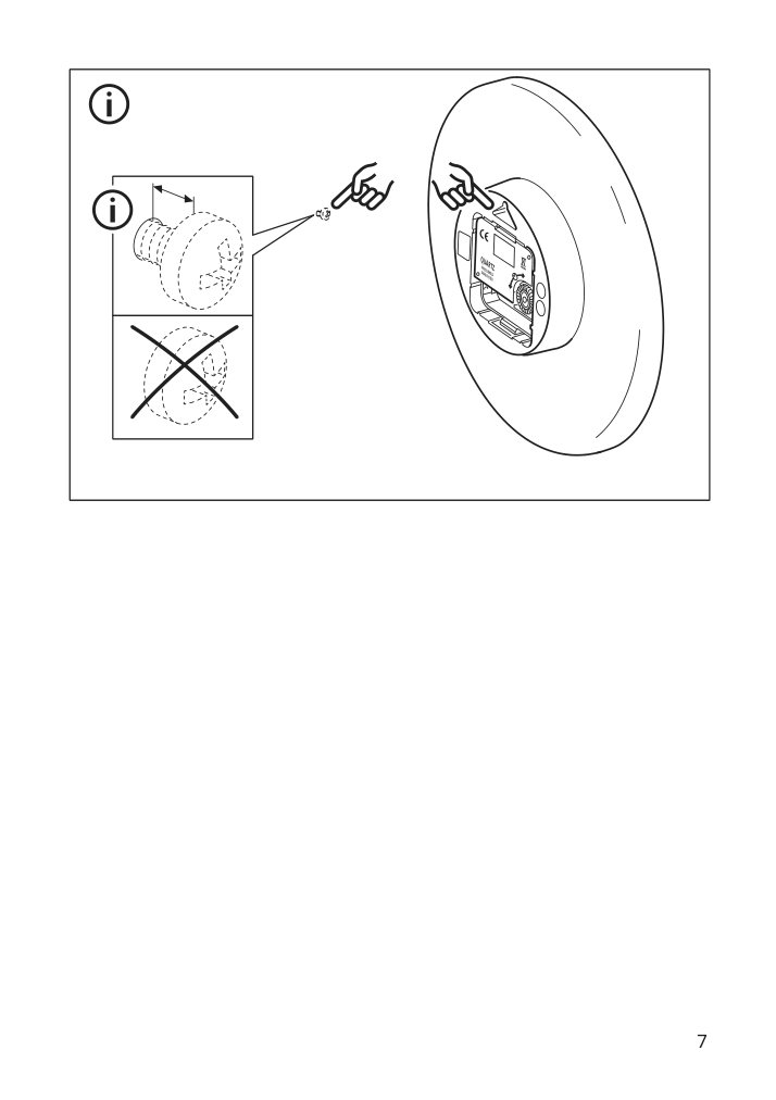 Assembly instructions for IKEA Tesammans wall clock multicolor | Page 7 - IKEA TESAMMANS wall clock 105.689.78