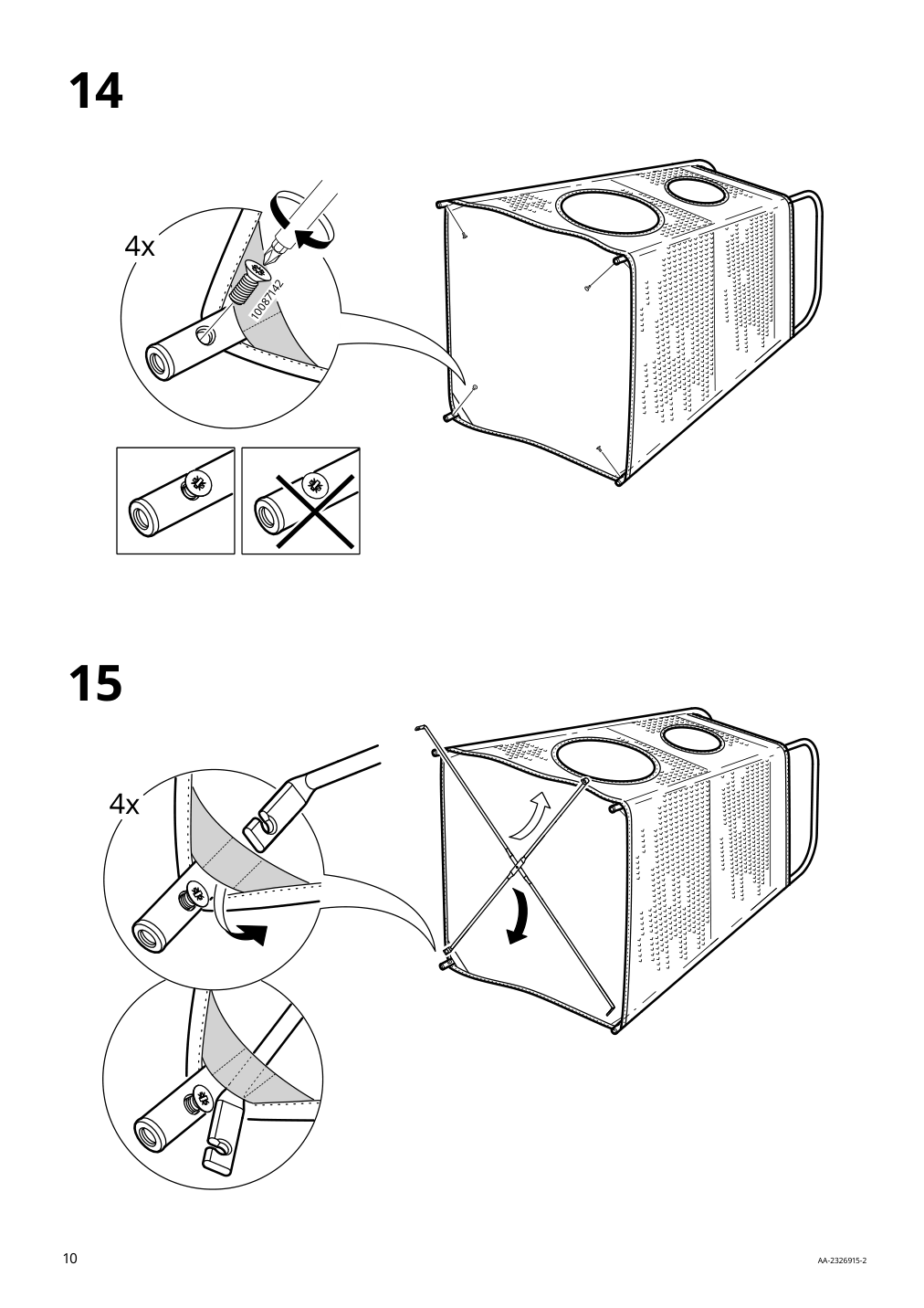 Assembly instructions for IKEA Tigerfink storage with compartments turquoise | Page 10 - IKEA TIGERFINK storage with compartments 805.124.69