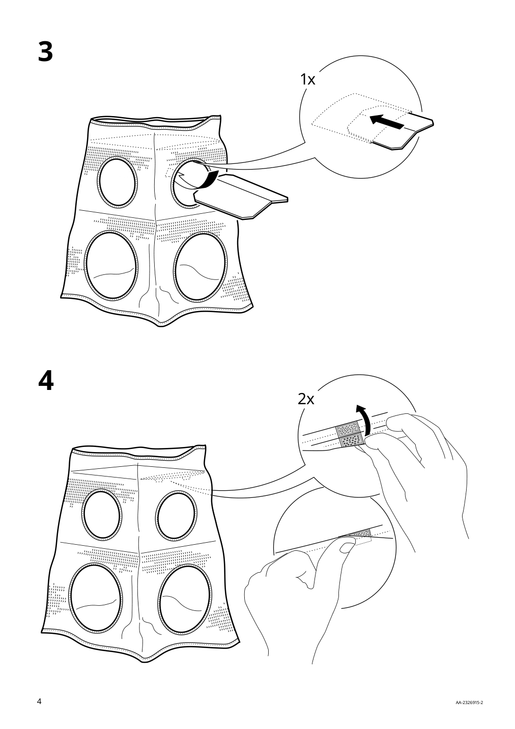 Assembly instructions for IKEA Tigerfink storage with compartments turquoise | Page 4 - IKEA TIGERFINK storage with compartments 805.124.69