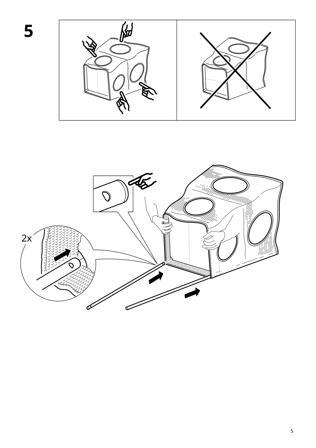 Assembly instructions for IKEA Tigerfink storage with compartments turquoise | Page 5 - IKEA TIGERFINK storage with compartments 805.124.69