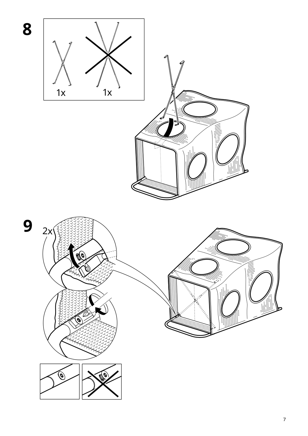 Assembly instructions for IKEA Tigerfink storage with compartments turquoise | Page 7 - IKEA TIGERFINK storage with compartments 805.124.69