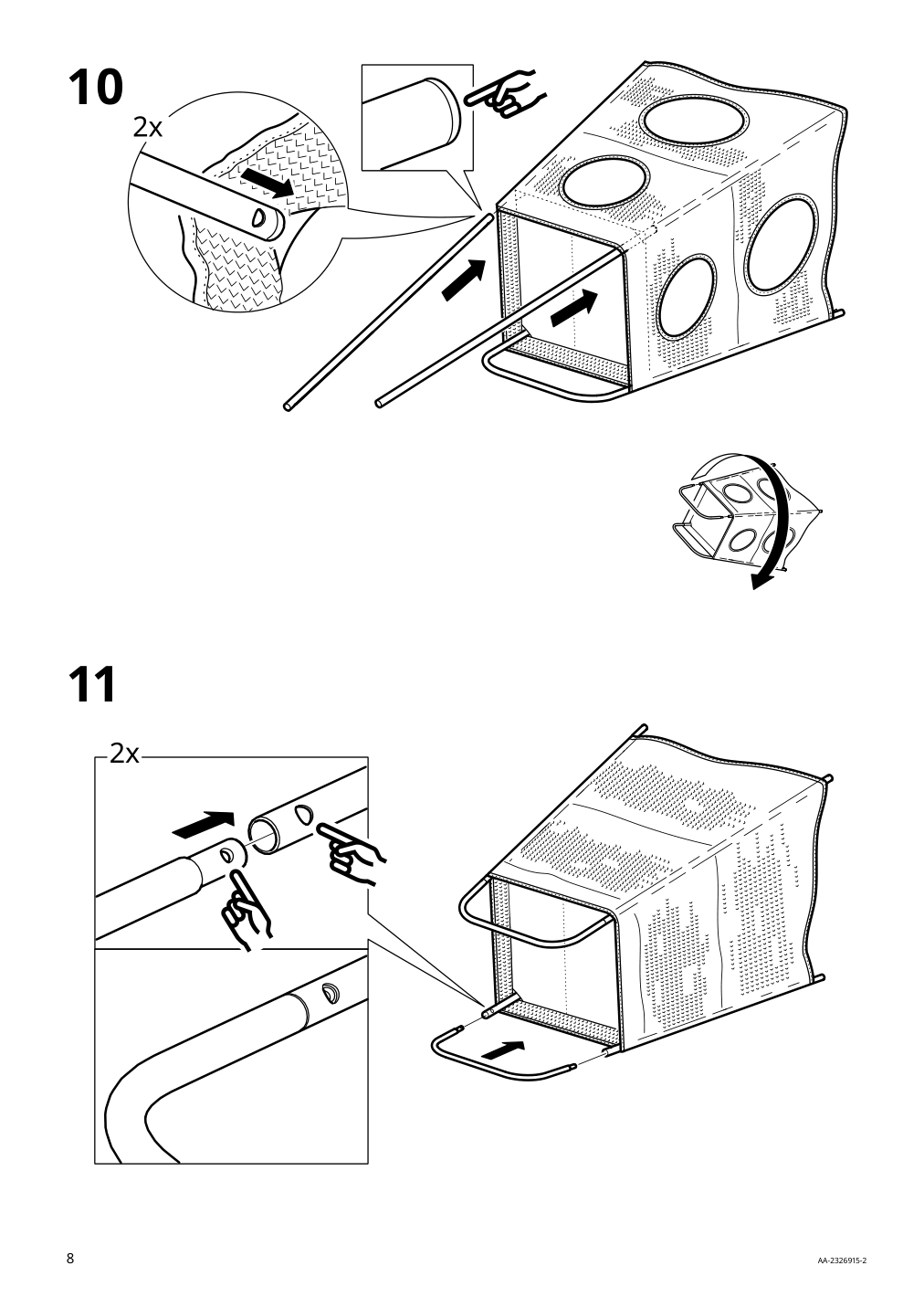 Assembly instructions for IKEA Tigerfink storage with compartments turquoise | Page 8 - IKEA TIGERFINK storage with compartments 805.124.69