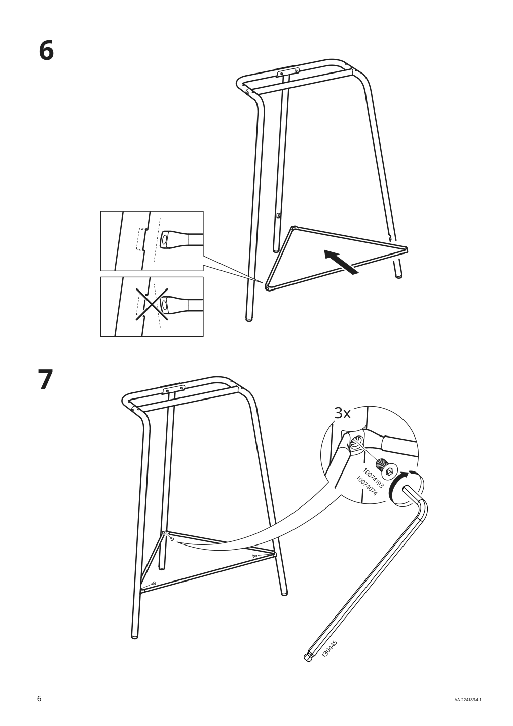 Assembly instructions for IKEA Tillslag trestle white metal | Page 6 - IKEA LAGKAPTEN / TILLSLAG desk 895.084.39