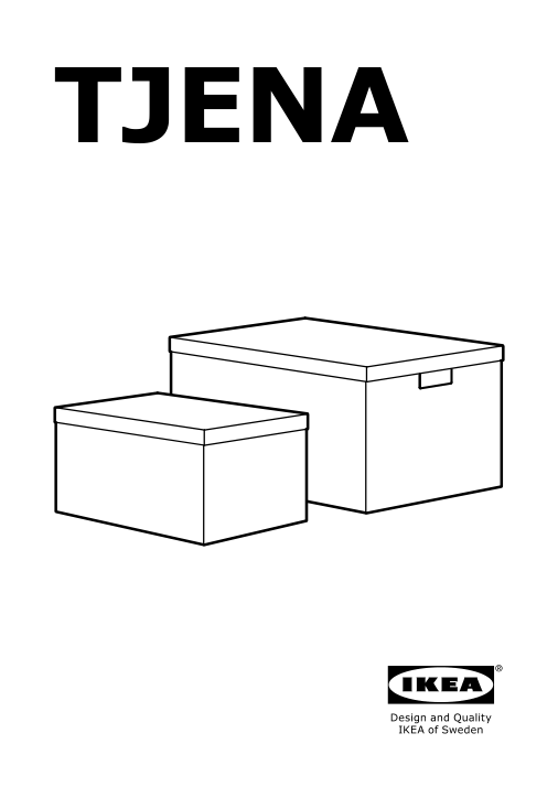 Assembly instructions for IKEA Tjena storage box with lid black | Page 1 - IKEA TJENA storage box with lid 204.692.99