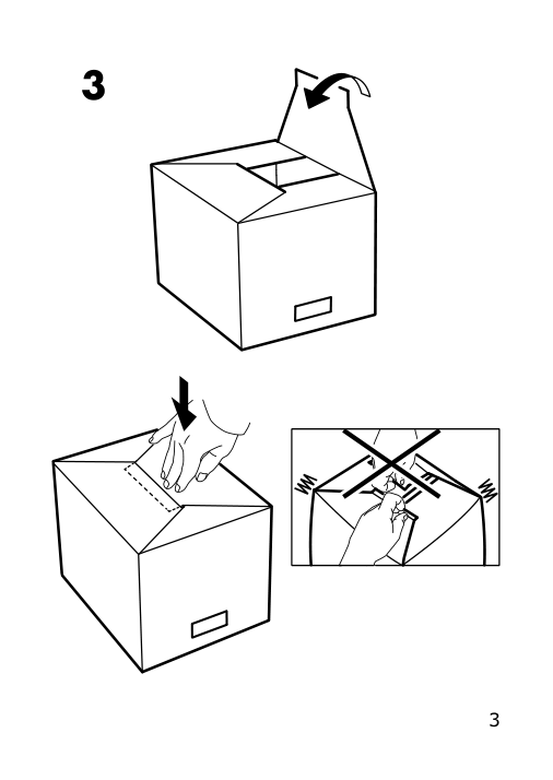 Assembly instructions for IKEA Tjena storage box with lid black | Page 3 - IKEA TJENA storage box with lid 204.692.99