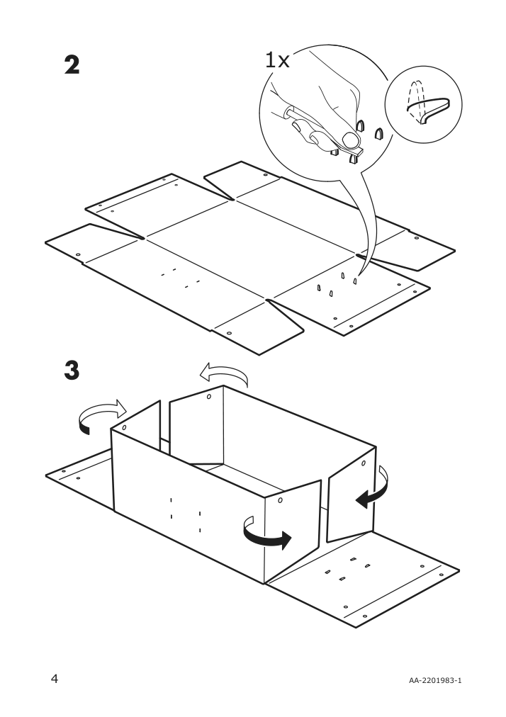 Assembly instructions for IKEA Tjog storage box with lid dark gray | Page 4 - IKEA TJOG storage box with lid 404.776.65