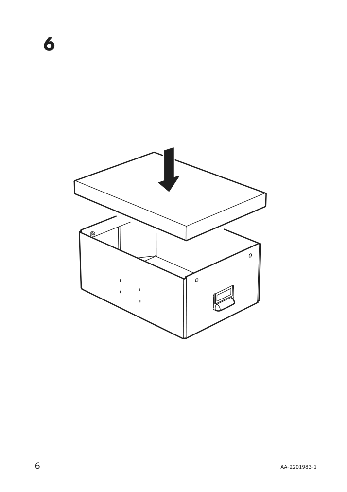Assembly instructions for IKEA Tjog storage box with lid dark gray | Page 6 - IKEA TJOG storage box with lid 404.776.65