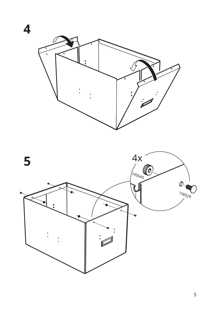 Assembly instructions for IKEA Tjog storage box with lid dark gray | Page 5 - IKEA TJOG storage box with lid 804.776.68