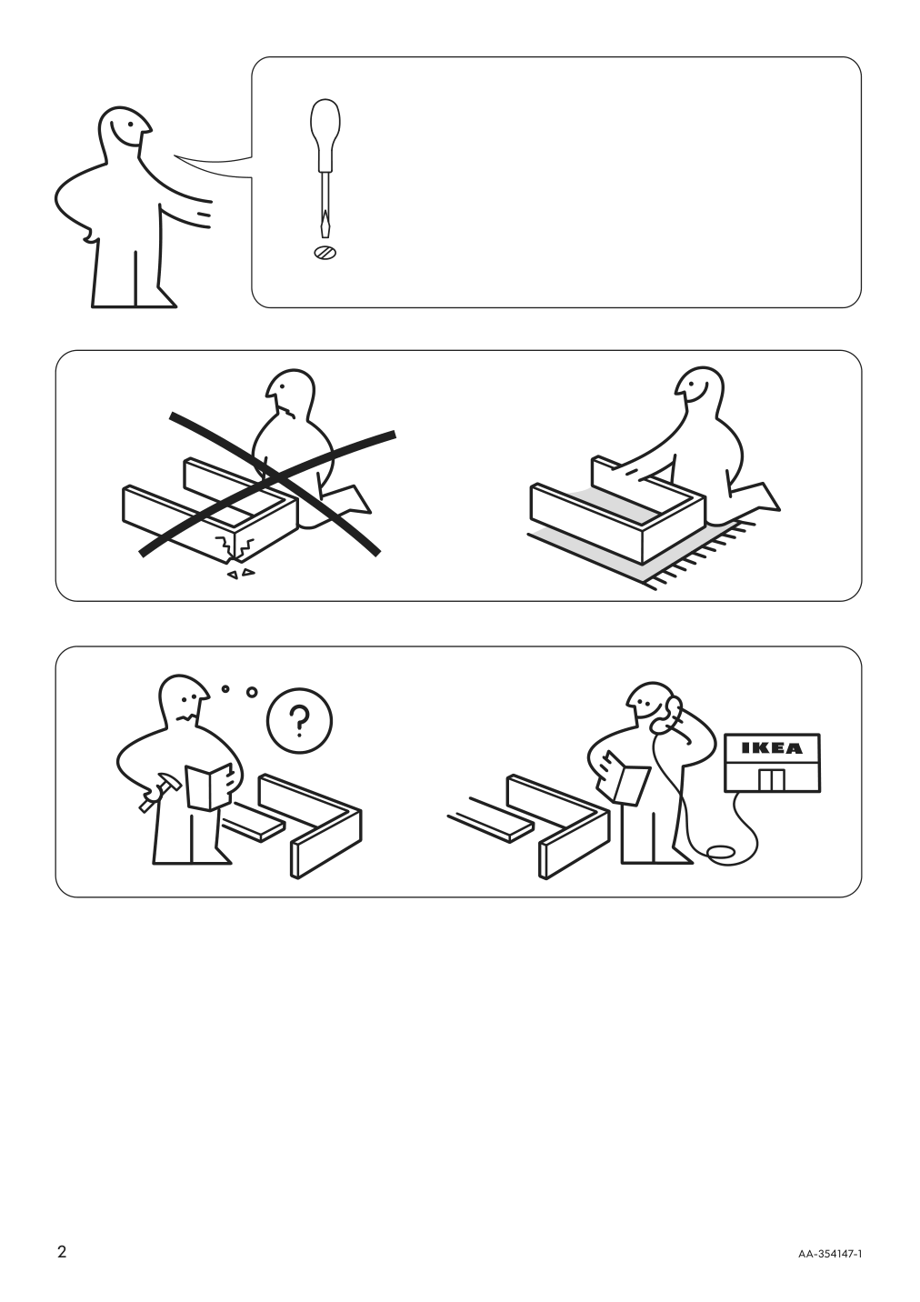 Assembly instructions for IKEA Tjusig bench with shoe storage black | Page 2 - IKEA TJUSIG bench with shoe storage 501.527.03