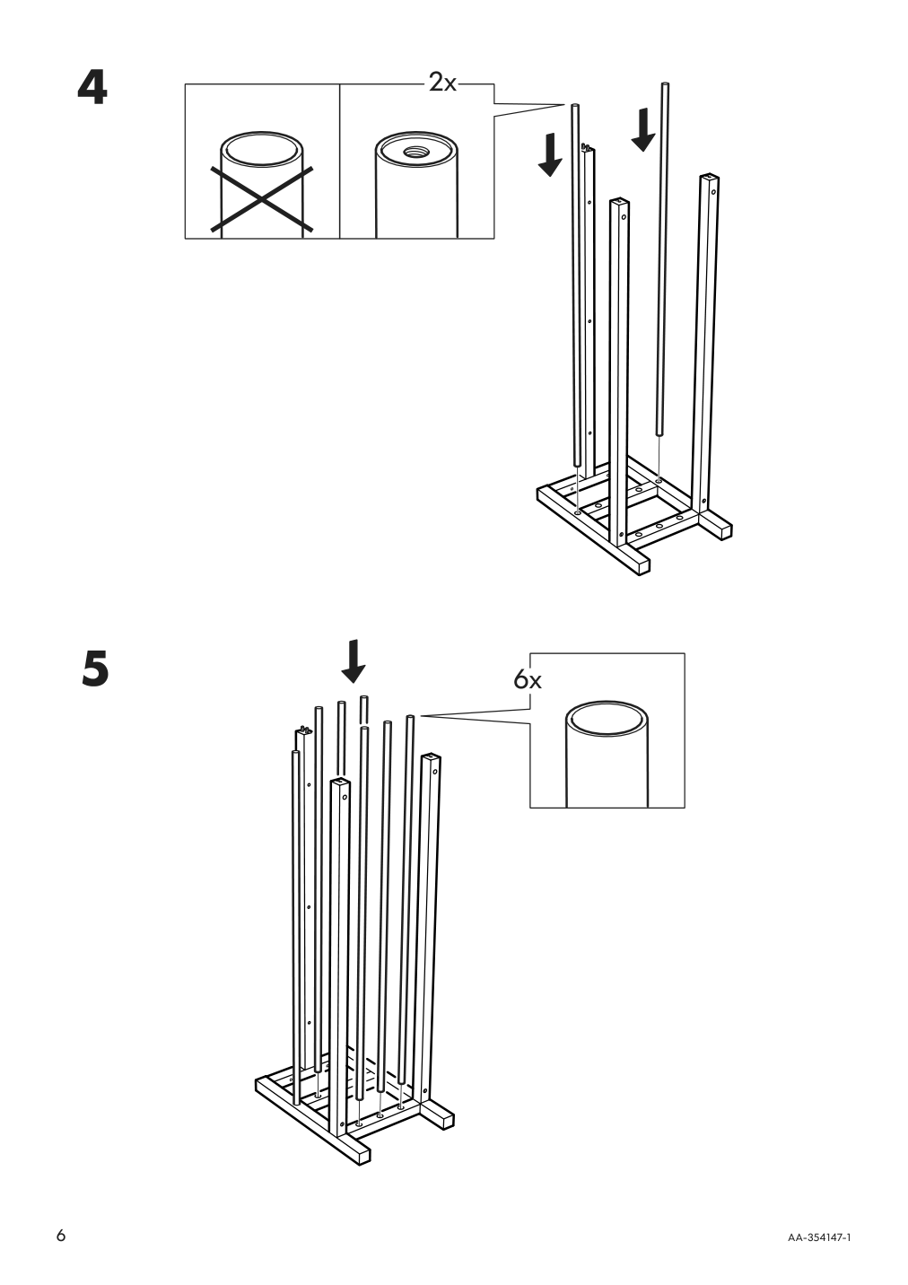 Assembly instructions for IKEA Tjusig bench with shoe storage black | Page 6 - IKEA TJUSIG bench with shoe storage 501.527.03