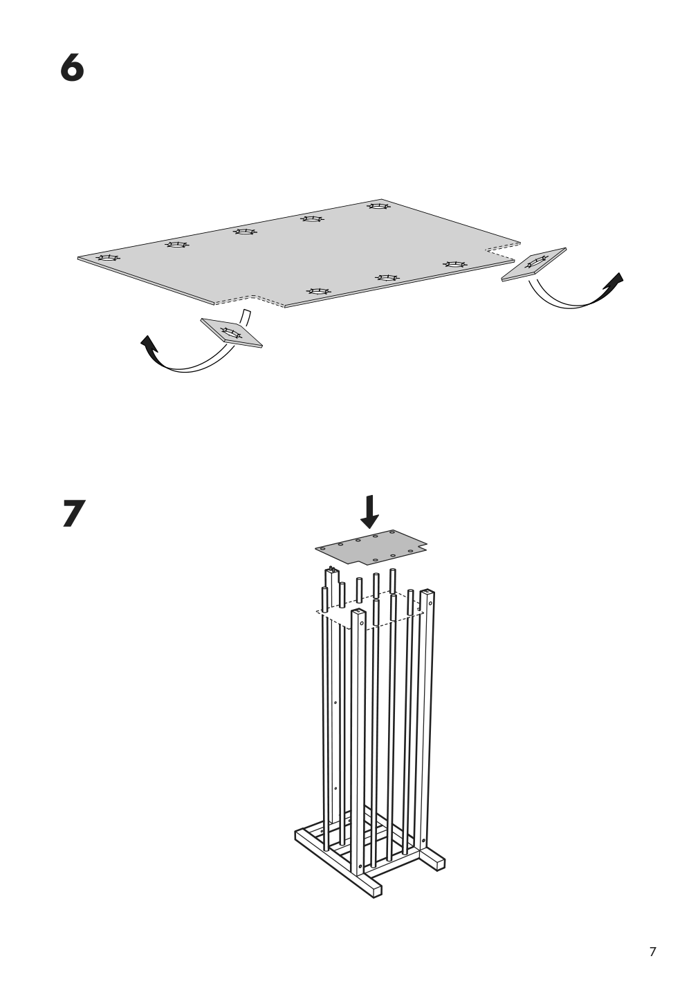 Assembly instructions for IKEA Tjusig bench with shoe storage black | Page 7 - IKEA TJUSIG bench with shoe storage 501.527.03