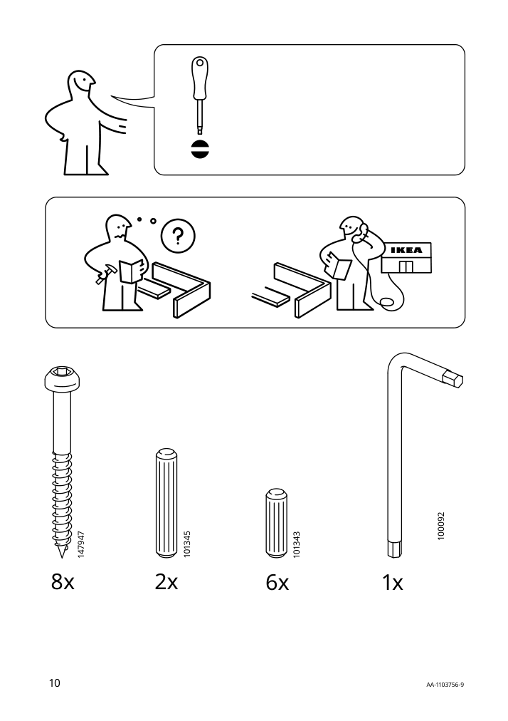 Assembly instructions for IKEA Tjusig hanger white | Page 10 - IKEA TJUSIG hanger 602.917.08