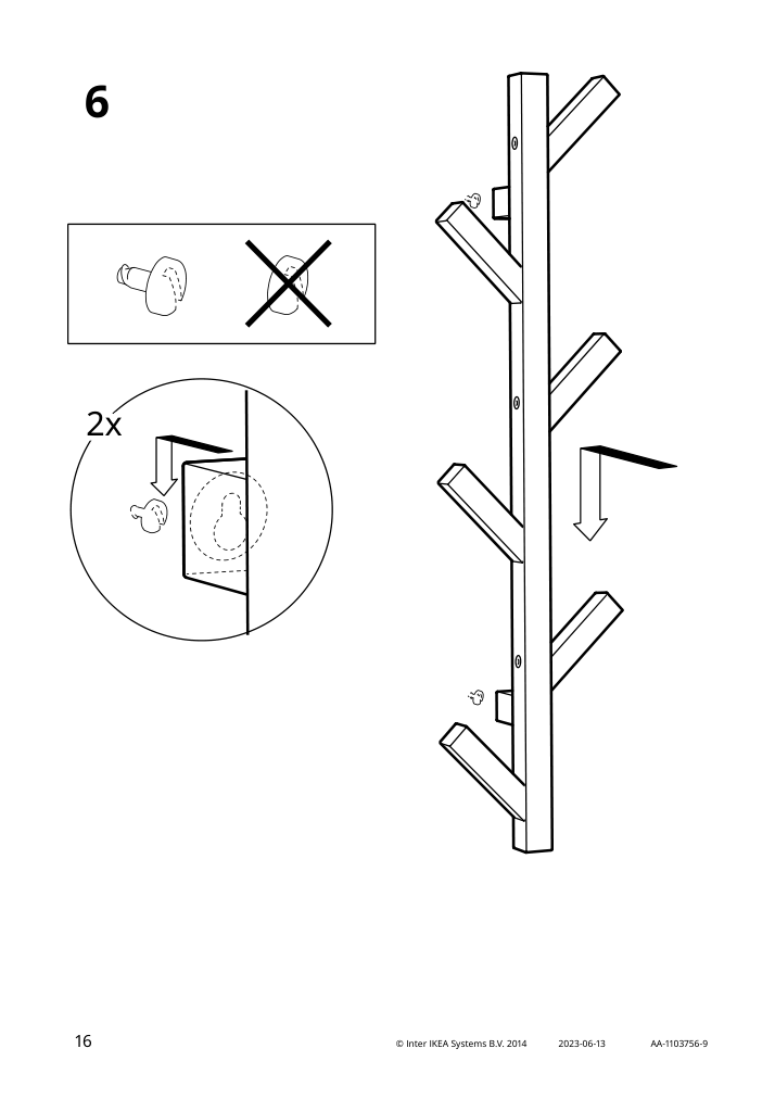 Assembly instructions for IKEA Tjusig hanger white | Page 16 - IKEA TJUSIG hanger 602.917.08