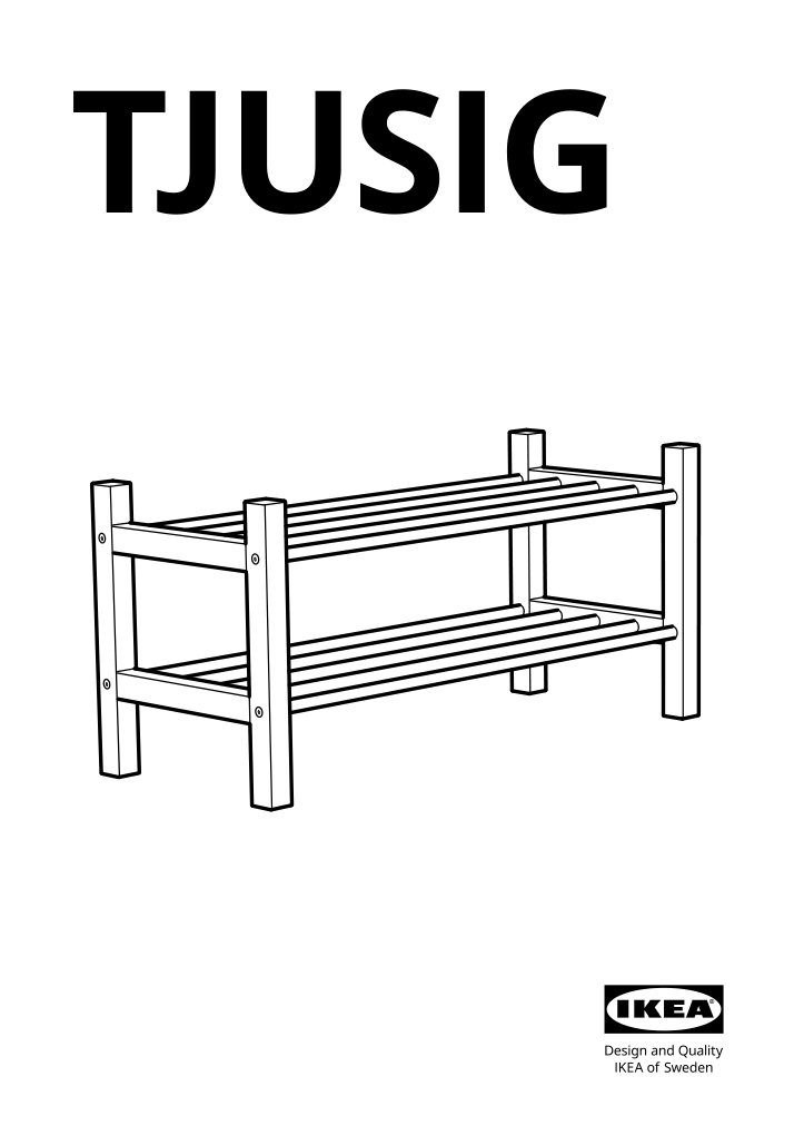 Assembly instructions for IKEA Tjusig shoe rack black | Page 1 - IKEA TJUSIG shoe rack 101.526.39