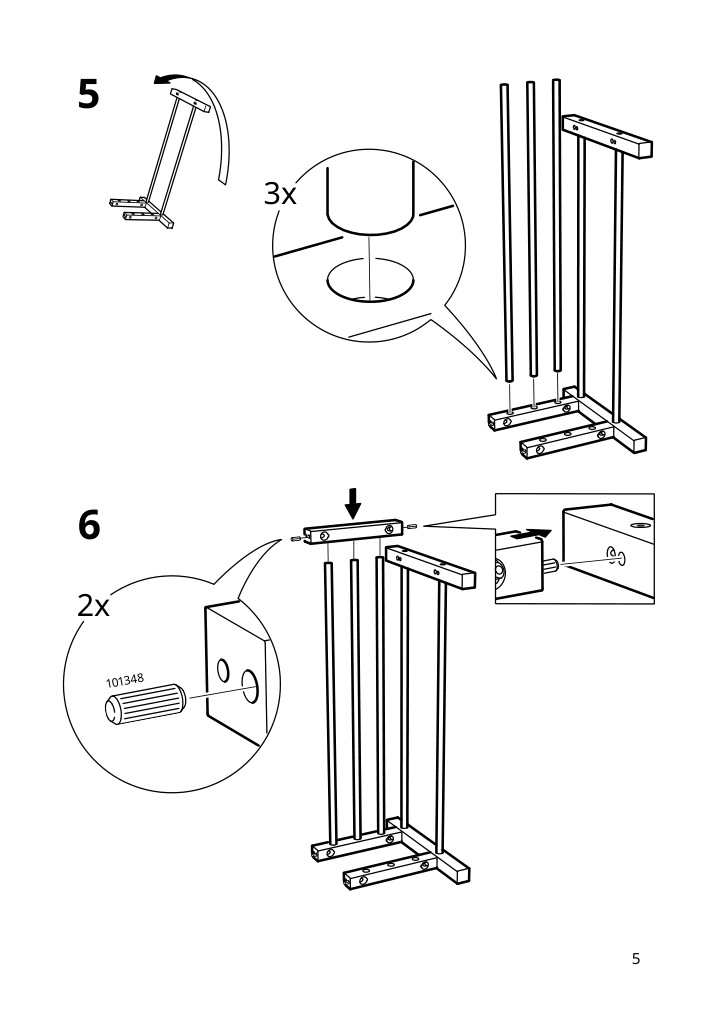 Assembly instructions for IKEA Tjusig shoe rack black | Page 5 - IKEA TJUSIG shoe rack 101.526.39