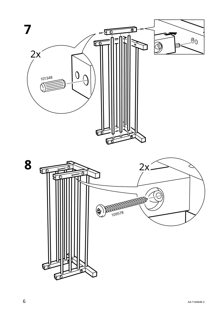 Assembly instructions for IKEA Tjusig shoe rack black | Page 6 - IKEA TJUSIG shoe rack 101.526.39