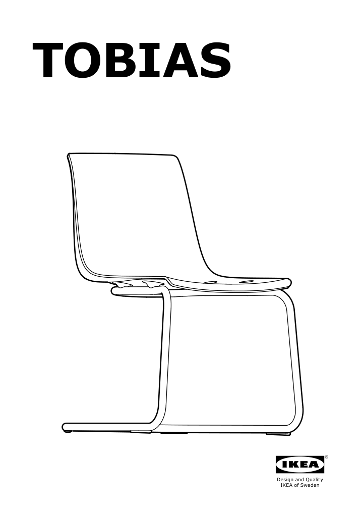 Assembly instructions for IKEA Tobias chair brown red chrome plated | Page 1 - IKEA STRANDTORP / TOBIAS table and 4 chairs 494.848.93