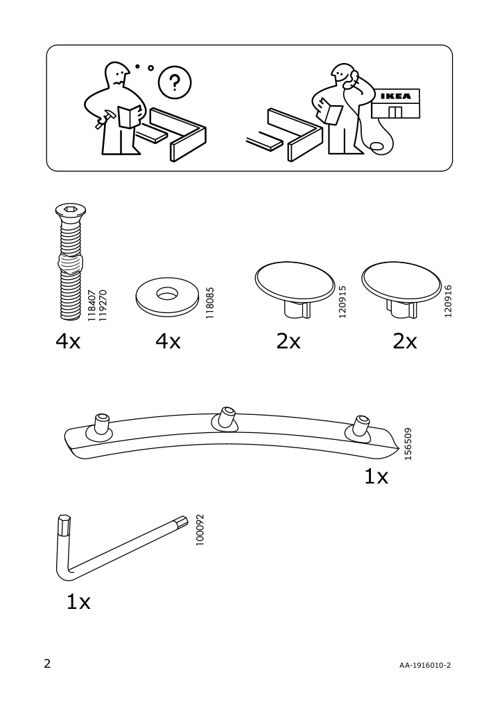 Assembly instructions for IKEA Tobias chair brown red chrome plated | Page 2 - IKEA STRANDTORP / TOBIAS table and 4 chairs 494.848.93