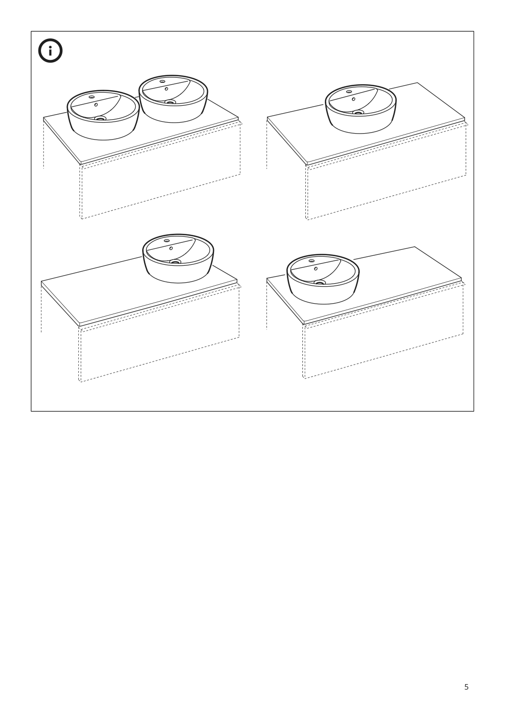 Assembly instructions for IKEA Toernviken countertop sink white | Page 5 - IKEA GODMORGON/TOLKEN / TÖRNVIKEN cabinet, countertop, 19 5/8" sink 293.385.10