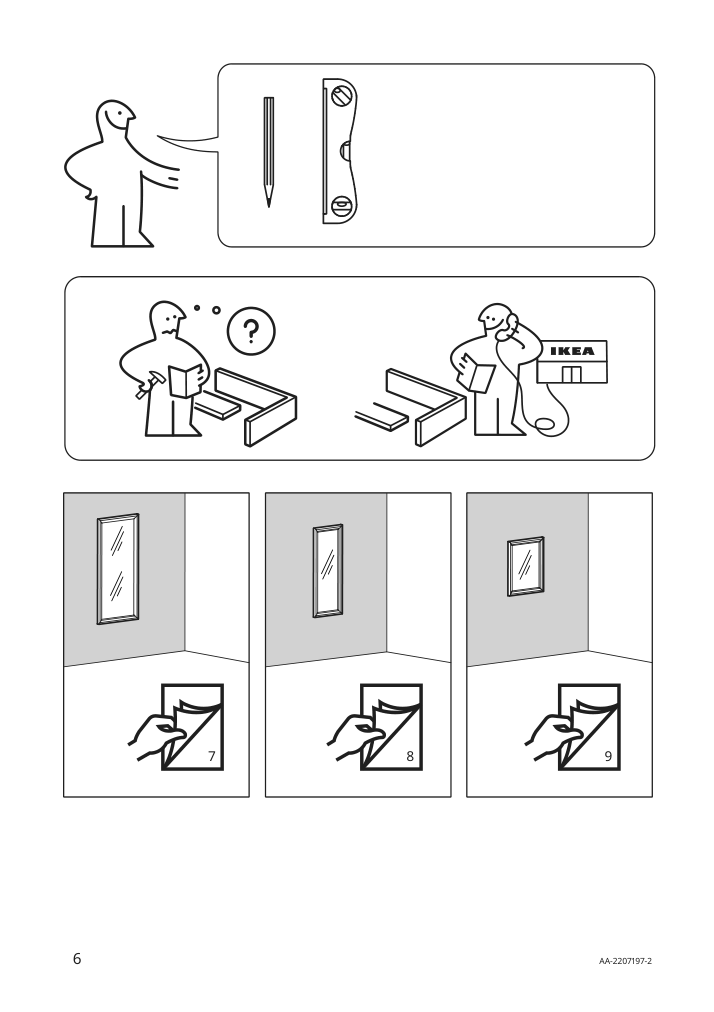 Assembly instructions for IKEA Toftbyn mirror black | Page 6 - IKEA HEMNES / TÖRNVIKEN bathroom furniture, set of 4 493.898.48