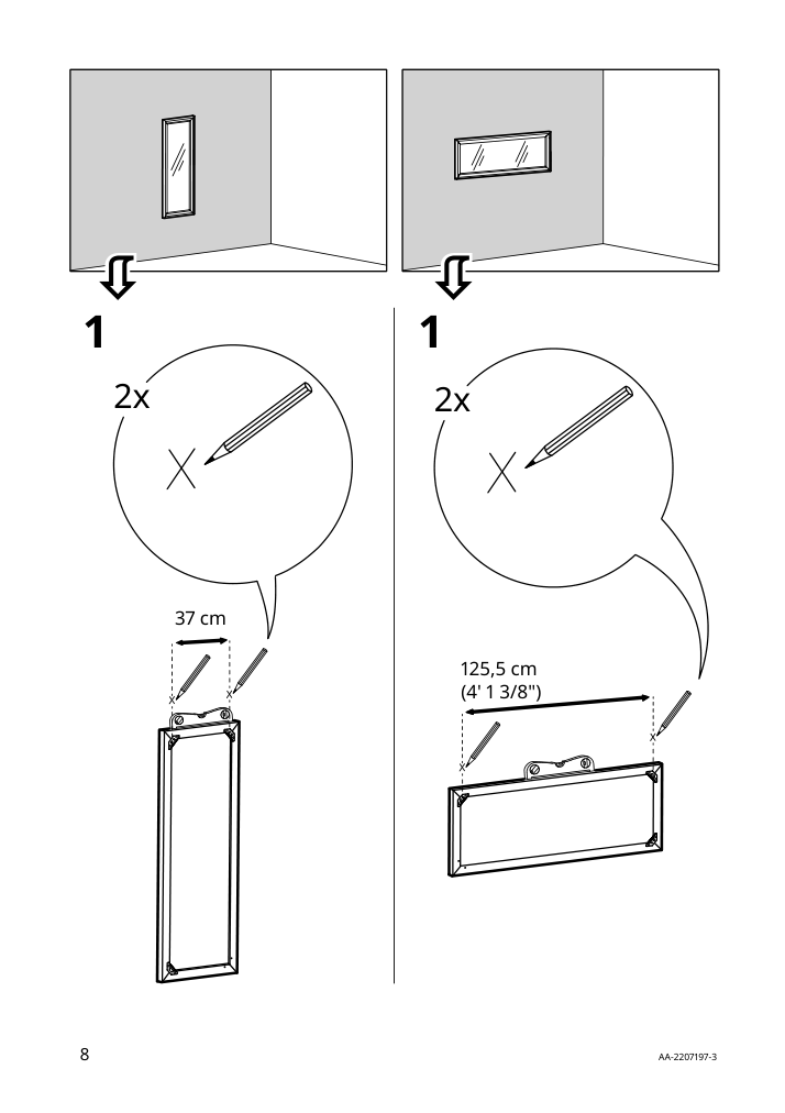 Assembly instructions for IKEA Toftbyn mirror white | Page 8 - IKEA TOFTBYN mirror 704.591.46