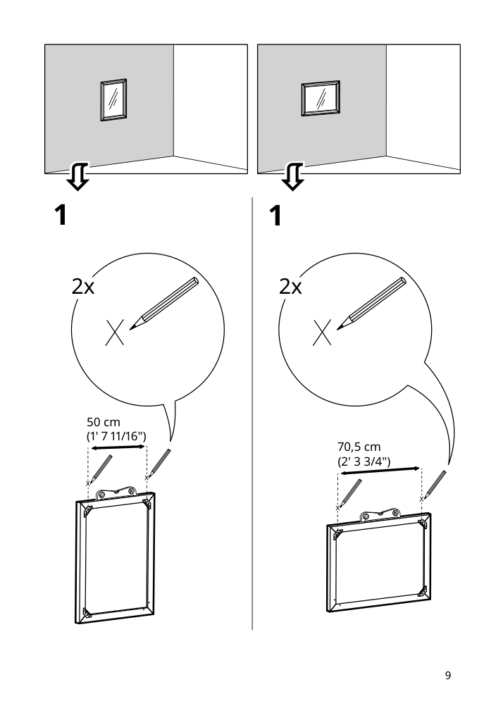 Assembly instructions for IKEA Toftbyn mirror white | Page 9 - IKEA TOFTBYN mirror 704.591.46