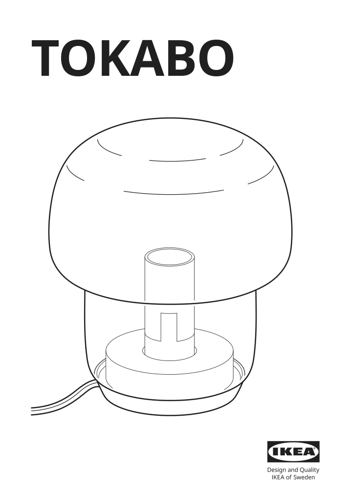 Assembly instructions for IKEA Tokabo table lamp glass opal | Page 1 - IKEA TOKABO table lamp 403.579.98