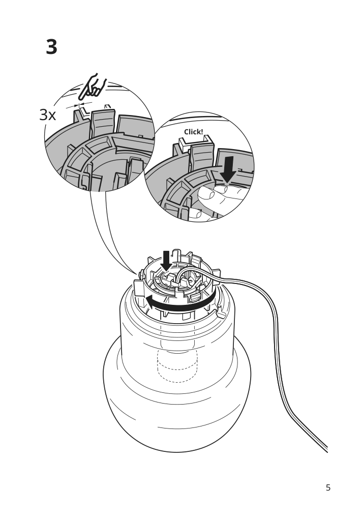 Assembly instructions for IKEA Tokabo table lamp glass opal | Page 5 - IKEA TOKABO table lamp 403.579.98