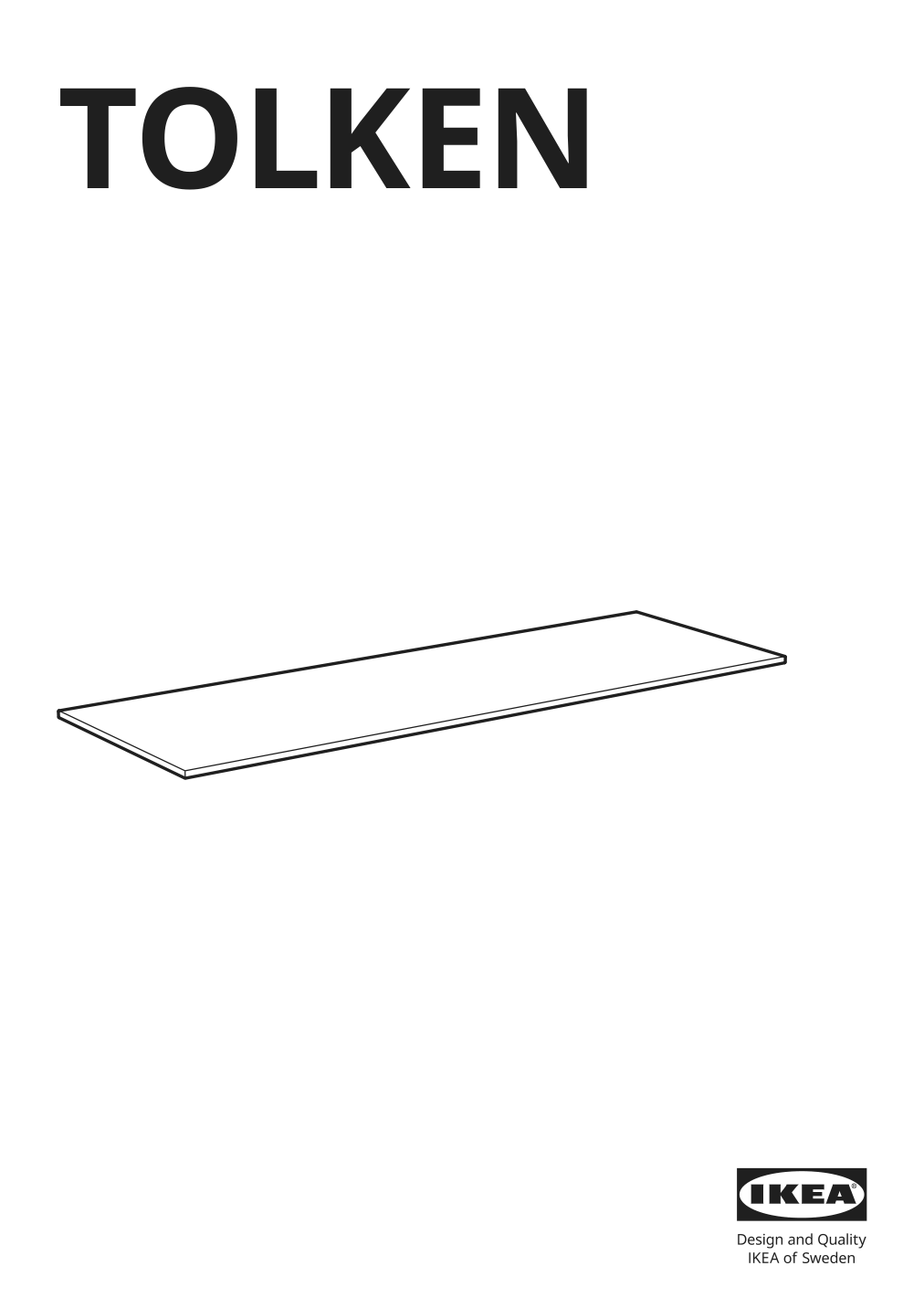 Assembly instructions for IKEA Tolken countertop bamboo | Page 1 - IKEA GODMORGON / TOLKEN sink cabinet with 2 drawers 992.954.99