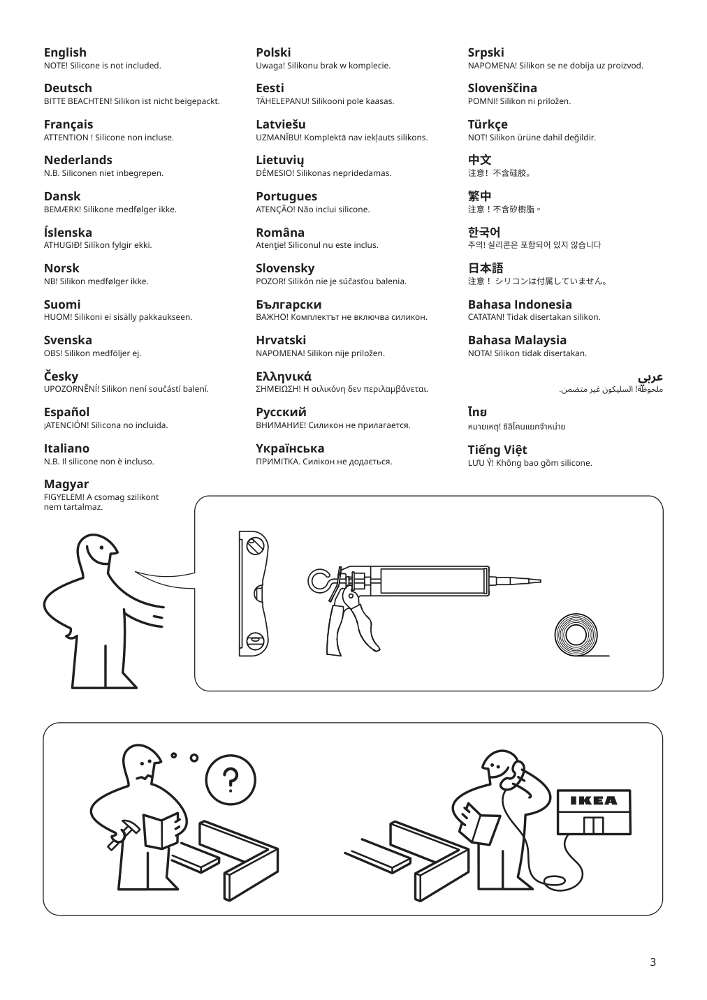 Assembly instructions for IKEA Tolken countertop bamboo | Page 3 - IKEA GODMORGON / TOLKEN sink cabinet with 2 drawers 992.954.99