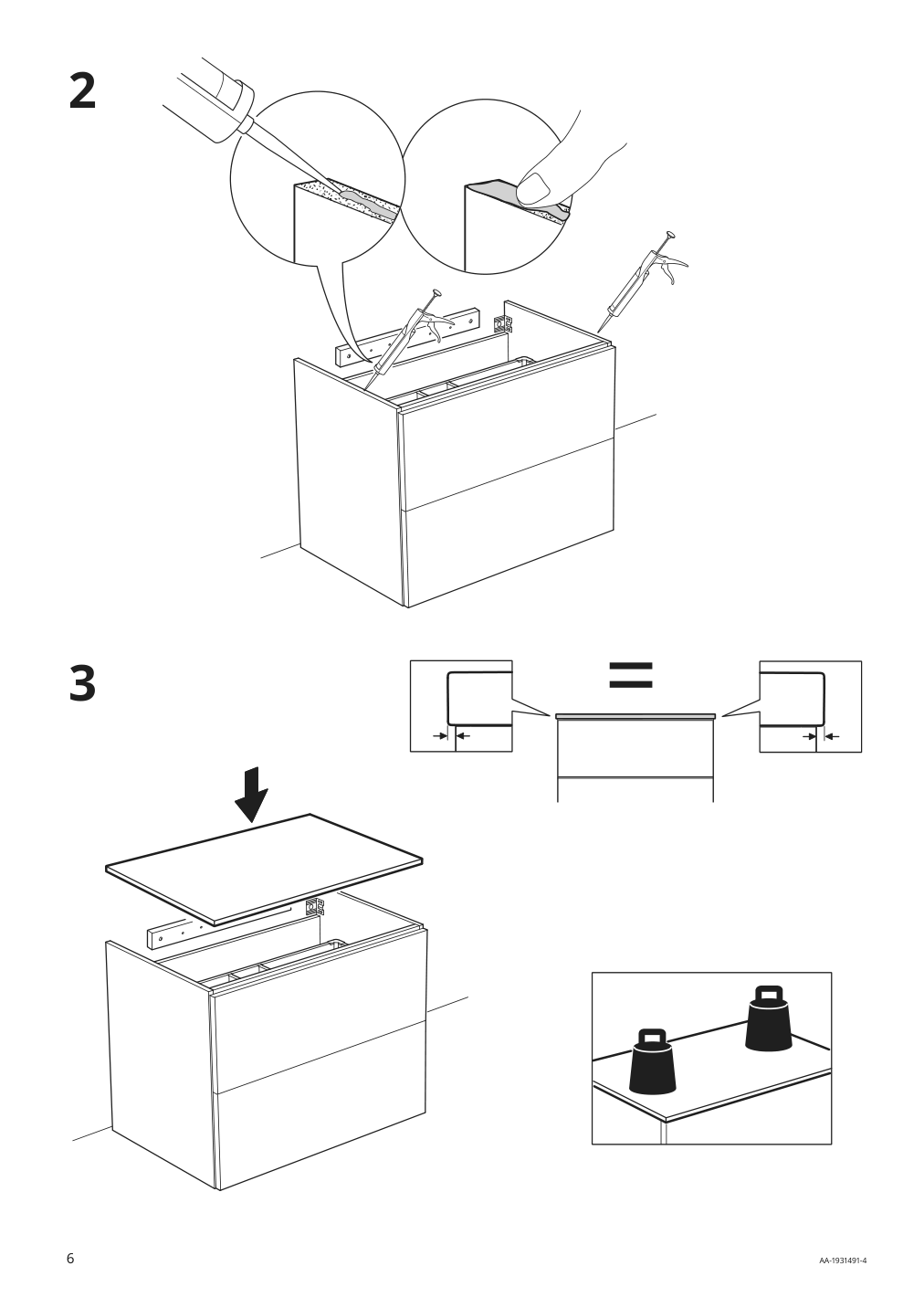 Assembly instructions for IKEA Tolken countertop bamboo | Page 6 - IKEA GODMORGON/TOLKEN / TÖRNVIKEN cabinet, countertop, 19 5/8" sink 393.088.19