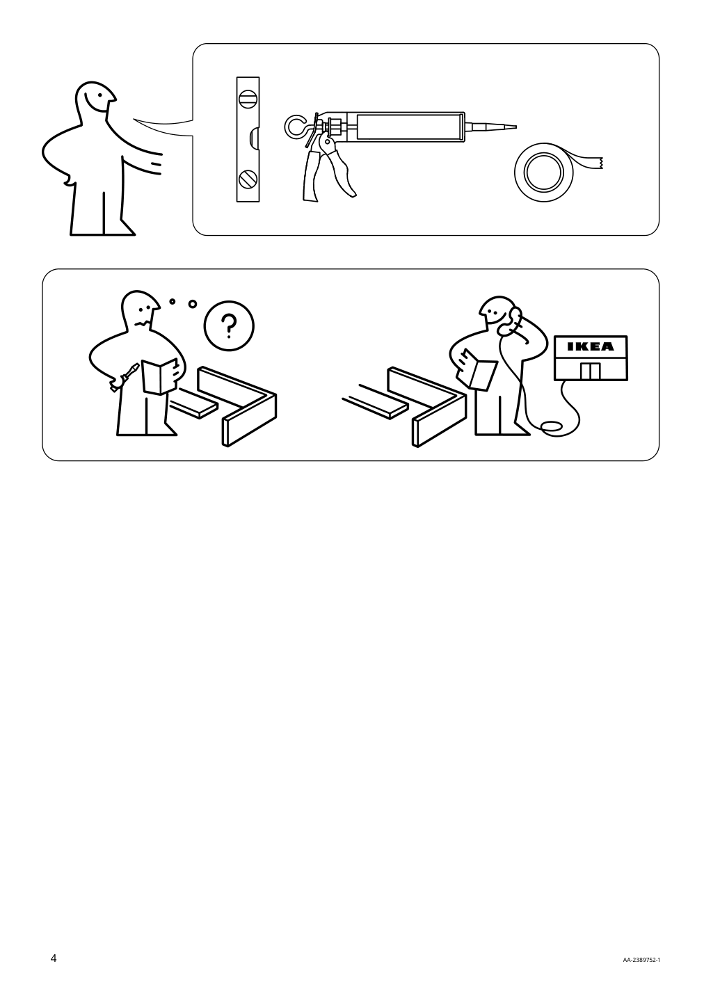 Assembly instructions for IKEA Tolken countertop bamboo | Page 4 - IKEA GODMORGON / TOLKEN sink cabinet with 2 drawers 992.954.99