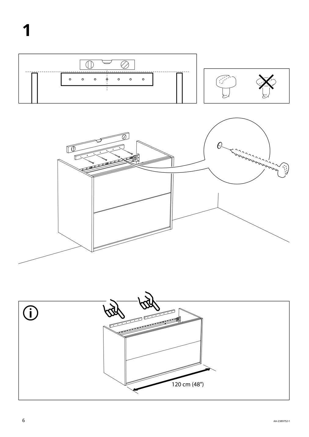 Assembly instructions for IKEA Tolken countertop bamboo | Page 6 - IKEA GODMORGON/TOLKEN / TÖRNVIKEN cabinet, countertop, 19 5/8" sink 194.146.94