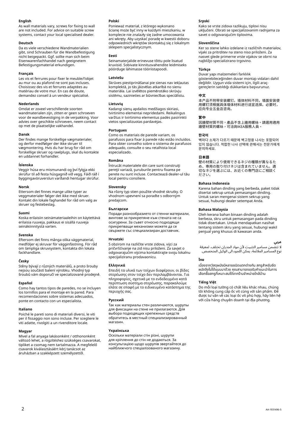 Assembly instructions for IKEA Tolken countertop black marble effect foliated board | Page 2 - IKEA GODMORGON/TOLKEN / OXMYREN sink cabinet w countertop sink 394.431.48