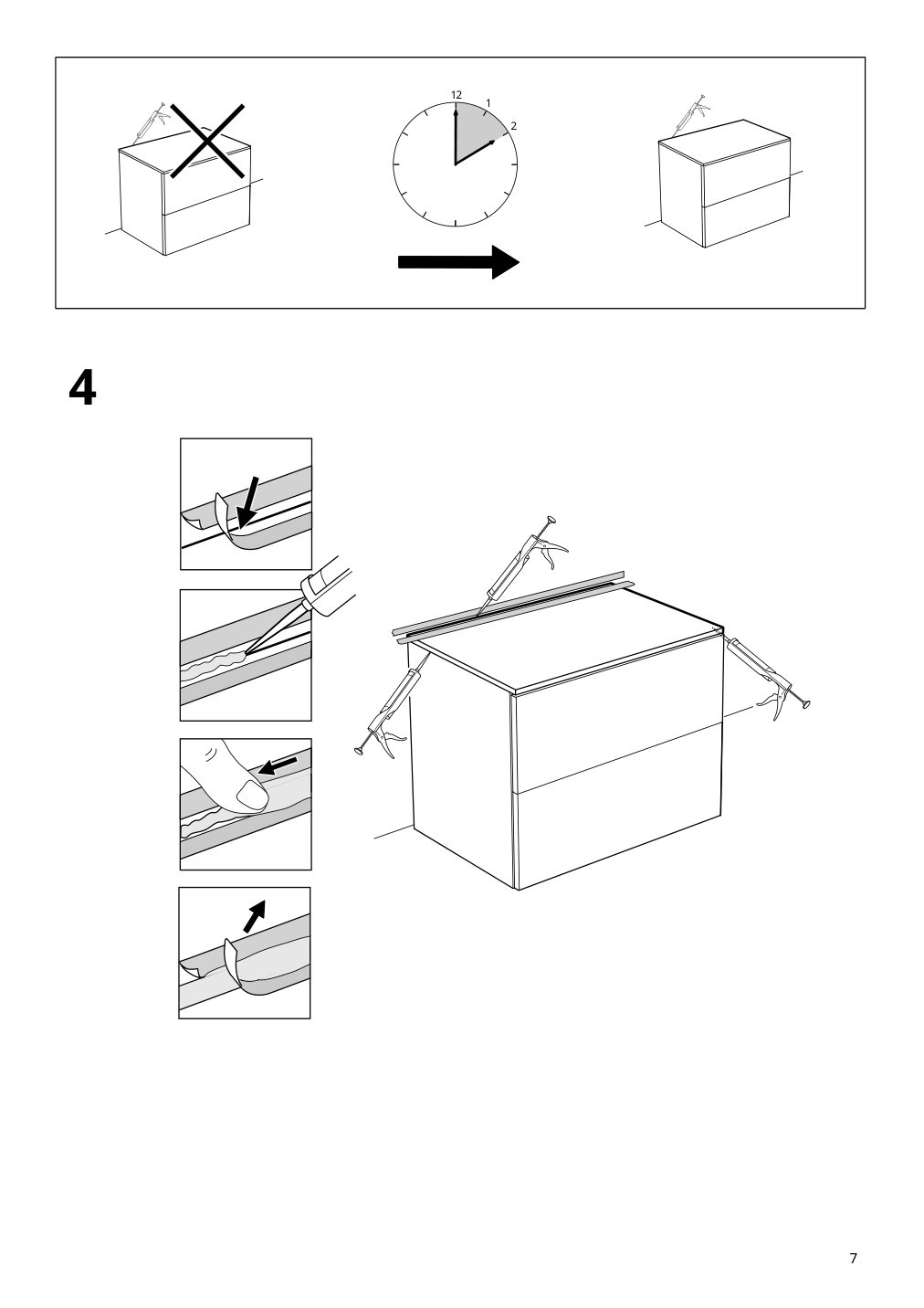 Assembly instructions for IKEA Tolken countertop black marble effect foliated board | Page 7 - IKEA GODMORGON/TOLKEN / OXMYREN sink cabinet w countertop sink 394.431.48