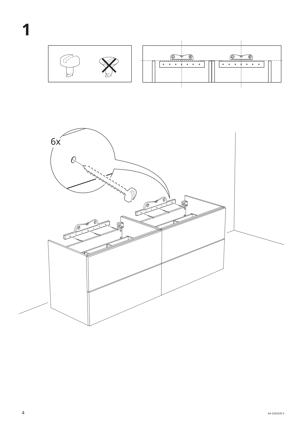 Assembly instructions for IKEA Tolken countertop black marble effect foliated board | Page 4 - IKEA TOLKEN countertop 205.068.62