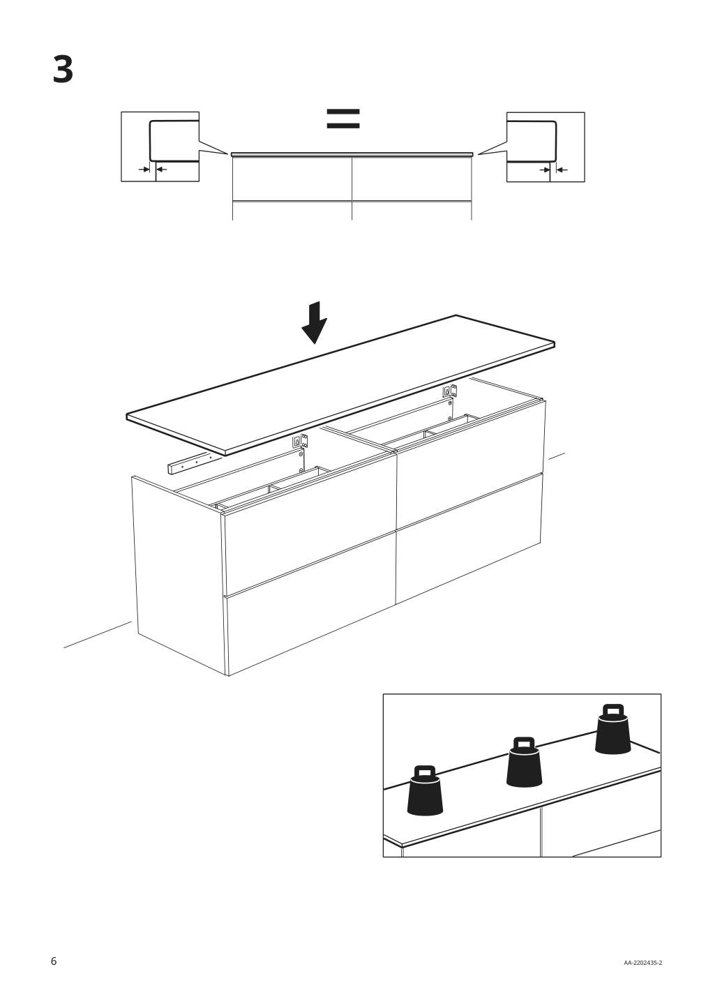 Assembly instructions for IKEA Tolken countertop black marble effect foliated board | Page 6 - IKEA TOLKEN countertop 205.068.62